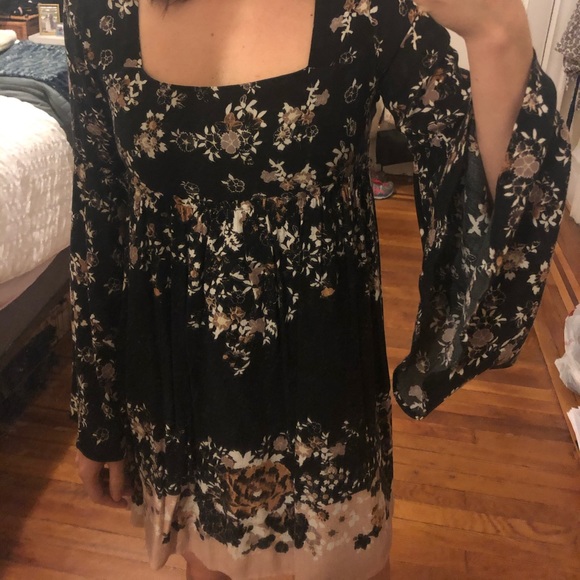 Free People Bell Sleeve Mini Dress - Picture 3 of 6